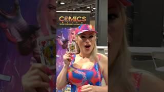 Amazing CARD TRICK at Comic Con ft Faces By Rachie #shorts