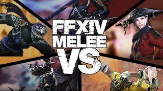 FFXIV Versus Dragoon VS Monk VS Ninja VS Samurai VS Reaper Melee EW Edition