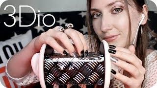 ASMR 3Dio Ring & Case Mic Scratching w Tapping Close Whispering & a Little Portuguese  Sleep