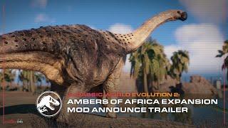 Jurassic World Evolution 2 Ambers of Africa Expansion  Mod Announce Trailer