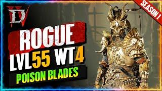 WT4 Capstone Cleared By LvL 55 POISON BLADES Rogue  Build & Run Overview  Diablo 4