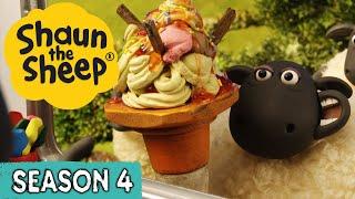 Shaun the Sheep Season 4  Full Episodes 1-5  Ice Cream Parties Pizza + MORE  Cartoons for Kids