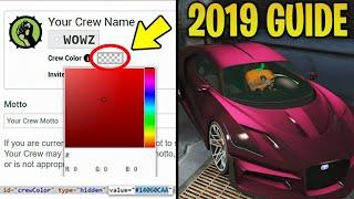 GTA Online - UPDATED 2019 Custom Modded Crew Colors Guide Tutorial