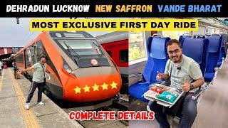 Brand New Saffron Dehradun Lucknow Vande Bharat Express Journey with Food Review 