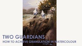 Watercolour Painting Birds on a Rock How to Achieve Granulating Effect Two Observers