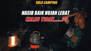 SOLO CAMPING DI DALAM HUTAN YANG ADA PENJAGA  HUJAN LEBAT  SEMI WILD CAMPING