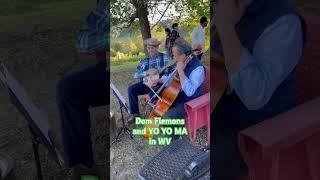 Dom Flemons and Yo Yo Ma playing together in West Virginia
