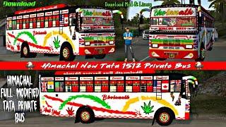 Himachal New Tata 1512 Private Bus Mod Download Tata bus Skin Download Tata Private Bus Mod Bussid 