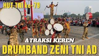 Keren Mantap Memukau Drumband Zeni TNI AD HUT TNI ke-79 #monas #tniad #drumband