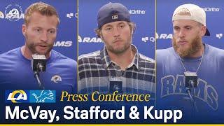 LIVE Sean McVay Matthew Stafford & Cooper Kupp Address The Media Following Lions Matchup