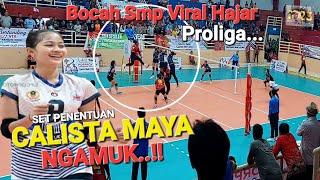 Spike² edann calista maya oh..bocah smp viral hajar juhaidar proliga ngamuk depok lawan bogor