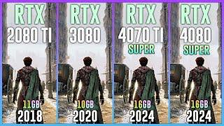 RTX 2080 TI vs RTX 3080 vs RTX 4070 TI SUPER vs RTX 4080 SUPER - Test in 20 Games