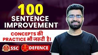 100 Sentence Improvement  English For SSC & Defence Exam  Tarun Grover