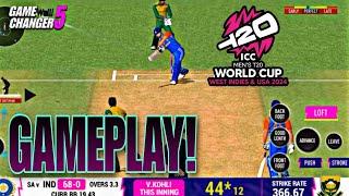 Game Changer 5 Cricket Game T20 World Cup 2024 Gameplay  South Africa vs IndiaNew Commentary