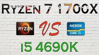 RYZEN 7 1700X vs i5 4690K - BENCHMARKS  GAMING TESTS REVIEW AND COMPARISON  Ryzen vs Haswell