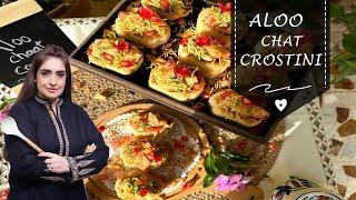 Aloo Chaat Crostini Recipe  New Recipe Tried in Dubai  Must Try  Tasty Aloo Crostini Chaat 2024