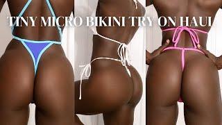 BIKINI TRY ON HAUL tiny micro bikini