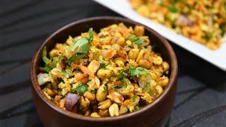 masala peanut chaat recipe  moonfali chaat recipe  quick and light tea time snack