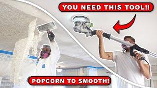 HOW TO REMOVE POPCORN CEILINGS LIKE A PRO Smooth Skim Coat DIY