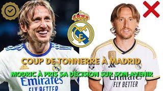 COUP DE TONNERRE AU RÉAL MADRID LA DÉCISION TOMBE POUR LUKA MODRIC ? LA FIN EST PROCHE ?