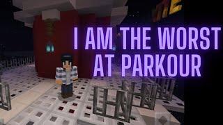 Failing at Gregory’s Asteroid Hop Parkour in the Minecraft Galaxite Server