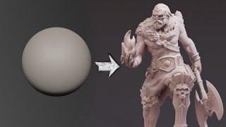 Sculpting a display figure - Barbarian - Zbrush Sculpt