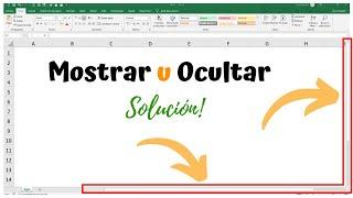 Como MOSTRAR u OCULTAR LA BARRA DE DESPLAZAMIENTO VERTICAL Y HORIZONTAL en Excel - solución