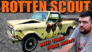 Completely ROTTEN International Scout - Will it Run? Doomsday Vehicle?