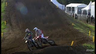 Gajser on the ground by colliding with Prado  MXGP of West Nusa Tenggara 2024