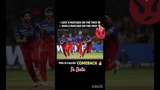 This is called COMEBACK#rcb #cricket #ipl #cskvsrcb #ipl2024