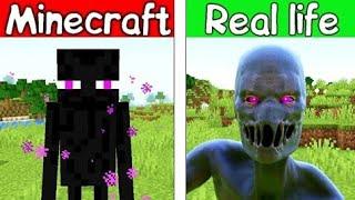 Minecraft vs Real life  mobs items characters #3