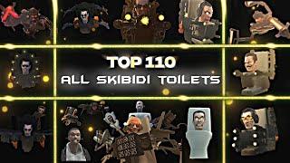 All skibidi toilets from weakest to strongest TOP 110 #skibiditoilet #viral #foryou