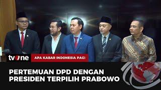 Pimpinan DPD RI Kunjungi Presiden Terpilih Prabowo di Kantor Kemhan  AKIP tvOne