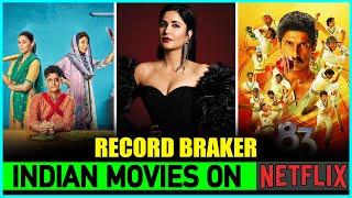 10 Record Breaking Indian Movies On NETFLIX 2022  Top 10 Most Watched Indian Movies On Netflix