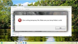Fix Error Writing a Temporary File Make Sure Your Temp Folder Is Valid