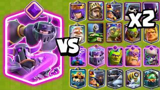 EVOLVED MEGAKNIGHT and PEKKA vs ALL CARDS x2  Clash Royale