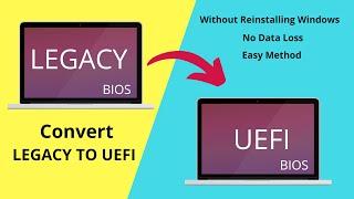 Convert LEGACY Bios to UEFI Windows 10 Without Data Loss  Without Reinstalling Windows 2021