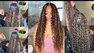 The HIGHLY REQUESTED BOHO BRAIDS colors 43027   USING HUMAN HAIR #bohoboxbraids #bohobraids