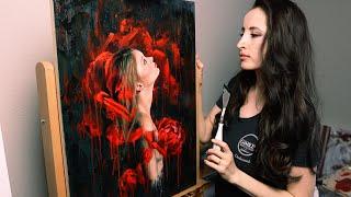 My last artwork... before giving birth  Oil Painting Time Lapse