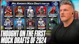 Pat McAfees Thoughts On Mel Kipers First Mock Draft Of 2024