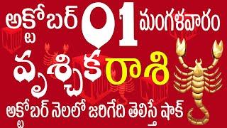 వృశ్చిక రాశి 1 అక్టోబర్ లో జరిగేది తెలిస్తే షాక్ vruschika rasi telugu  vruschika rasi October 2024