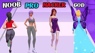 NOOB vs PRO vs HACKER vs GOD - Dancing Run  Queen  Bee  ...