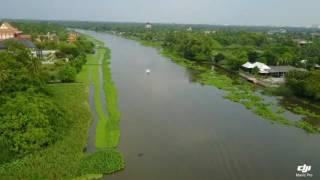 Drone DJI Mavic Pro วัดหอมเกร็ด สามพราน นครปฐม ริมแม่น้ำท่าจีน