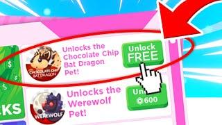 How To Get A FREE Legendary CHOCOLATE CHIP BAT DRAGON Pet In Adopt Me.. Roblox Adopt Me Update