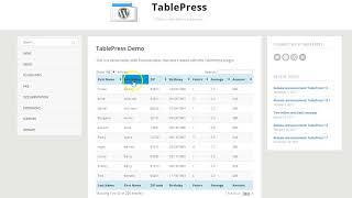 TablePress WordPress Plugin for Excel-Like Results