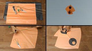 kite making tutorial - how to making kite in simple steps with flying test - kite crafts