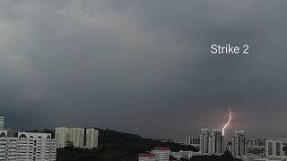 Lightning over Bukit Batok Singapore