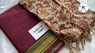 pure handloom mangalagiri cotton kurta  q printed original kalamkari dupatta 