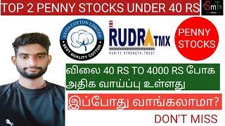 விலை 40 RS TO 4000 RS போக அதிக வாய்ப்பு உள்ளது  TOP 2 PENNY STOCKS UNDER 40 RS  இப்போது வாங்கலாமா?