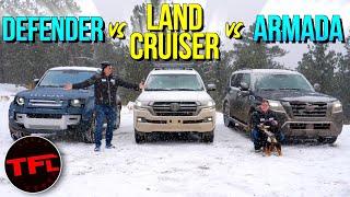 We Take 3 Iconic Off-Roaders Up A Mountain In a Snowstorm What Can Go Wrong?